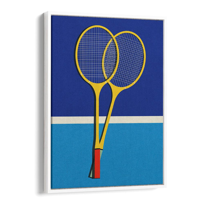 Stylish sports poster featuring BADMINTON RACKETS, perfect for enhancing your game and decor.