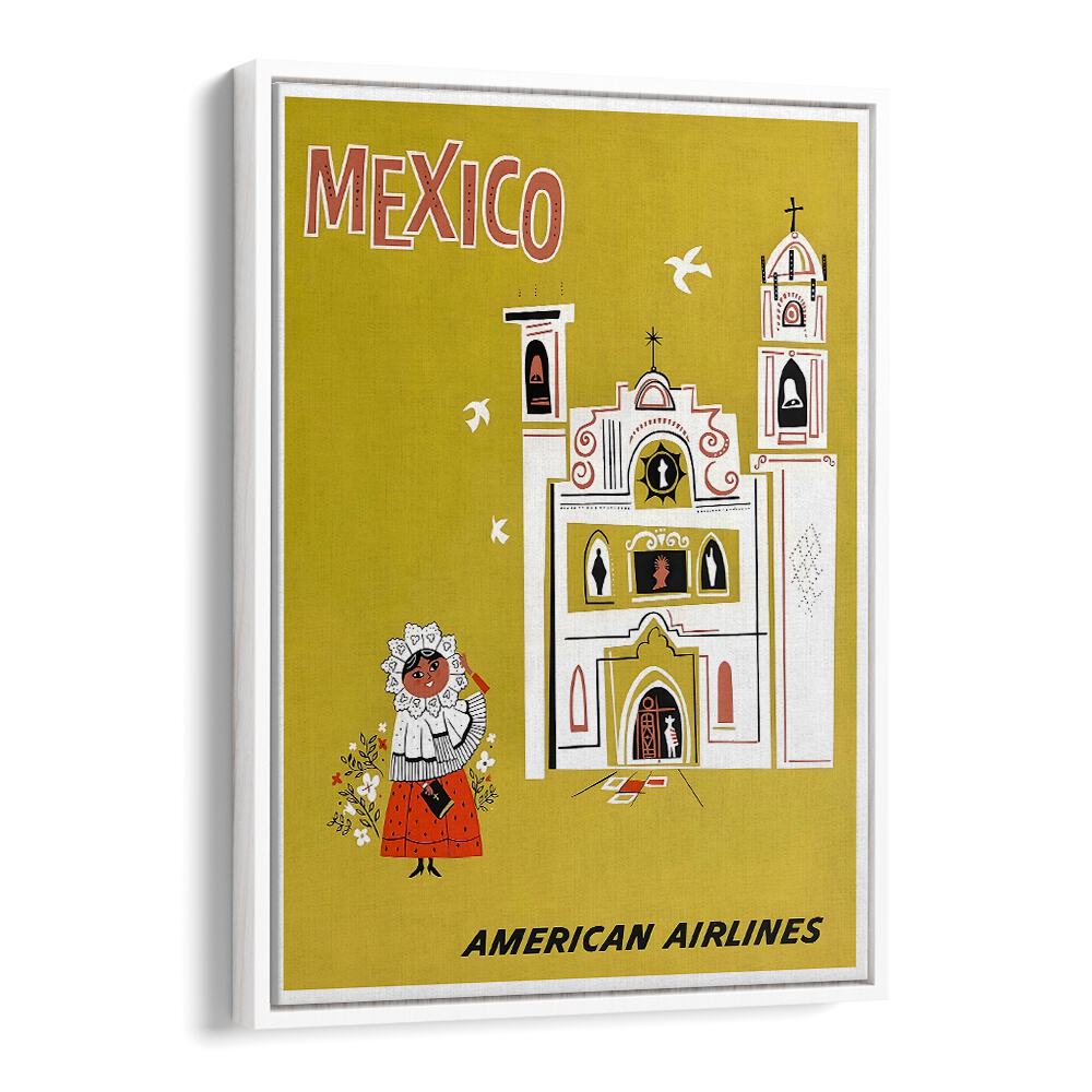 Colorful MEXICO AIRLINES I, VINTAGE TRAVEL POSTERS artwork showcasing classic aviation charm for home or office decor.