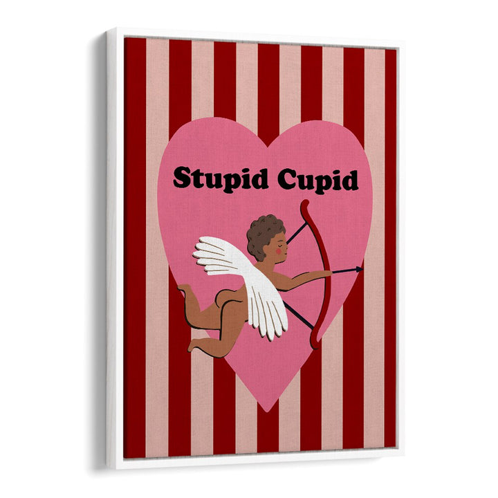 Colorful STUPID CUPID, QUOTES poster with playful typography, perfect for adding humor to any space.