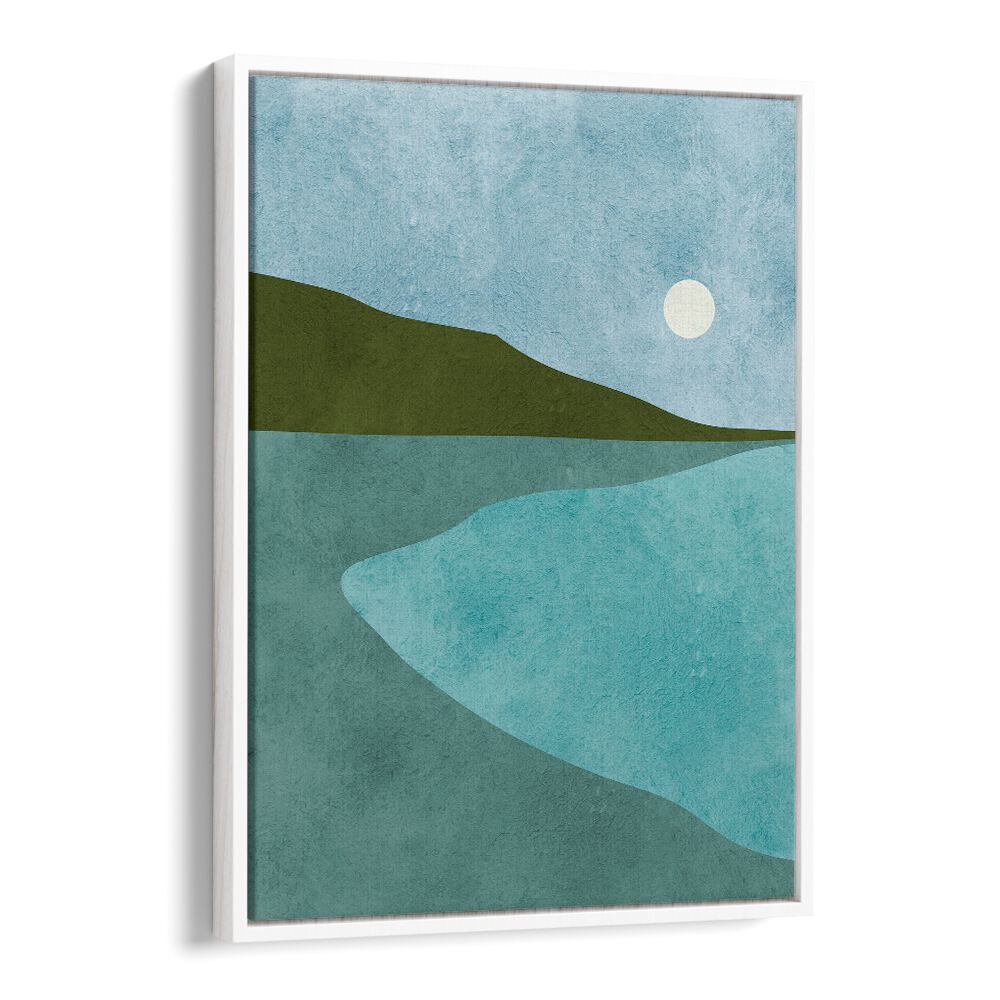 Modern abstract WATERCOLOR III, LANDSCAPE PAINTINGS featuring serene colors and natural beauty for elegant decor.