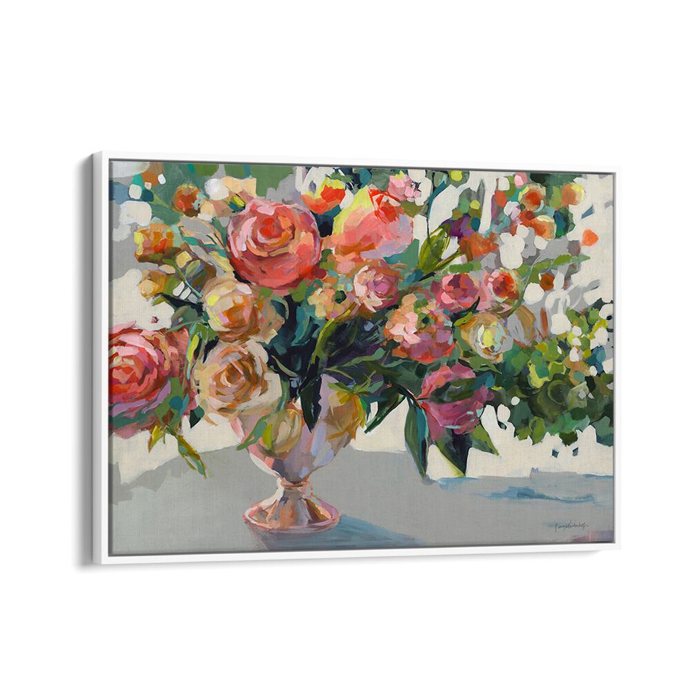 Vibrant ROSES, FLORAL FLOWER PAINTINGS in a beautiful vase, perfect for enhancing your art collection.