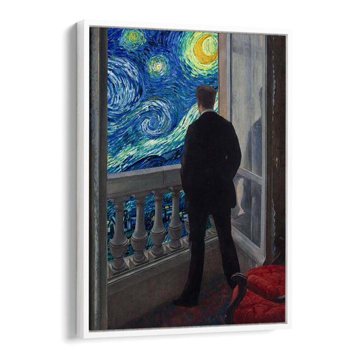 STARRY NIGHT VIEW, ALTERED ART PRINTS by DIKHOTOMY showcases a mesmerizing night sky, perfect for elevating your space.