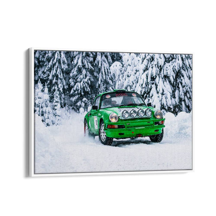 Stunning PORSCHE 911 III photography prints capturing an iconic car in a snowy landscape, perfect for decor.