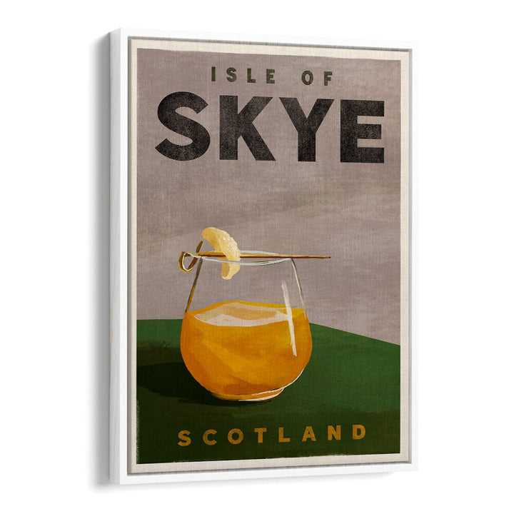 Capture the essence of Scotland with the Isle of Skye Cocktail, Bar art, featuring a refreshing drink in a stylish glass.