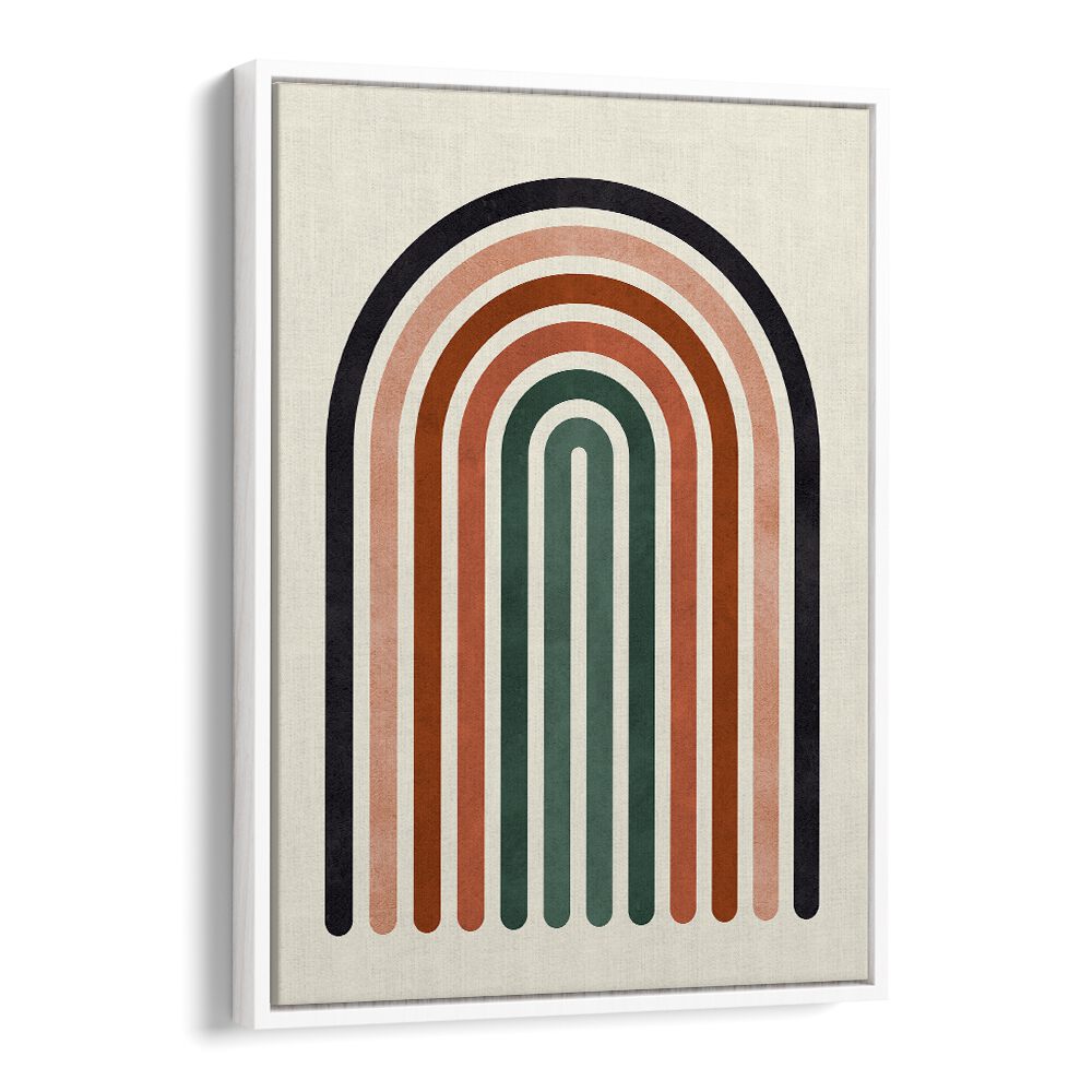 Colorful LINES AND ARCS V, BOHO ART PAINTINGS featuring layered arches, perfect for modern decor and artistic spaces.