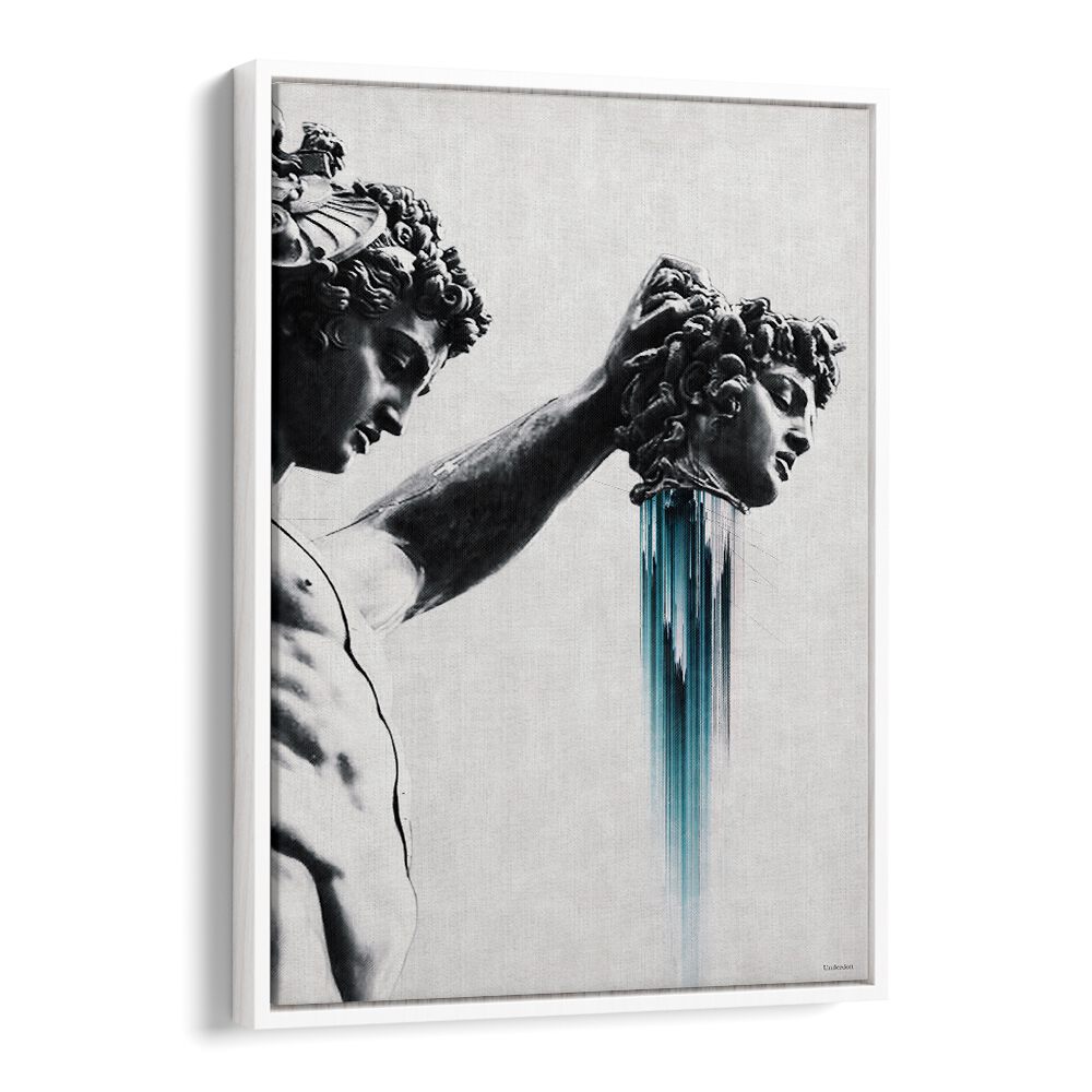Transform your space with Perseus and Medusa, altered art prints by Underdott, showcasing a dramatic mythological encounter.