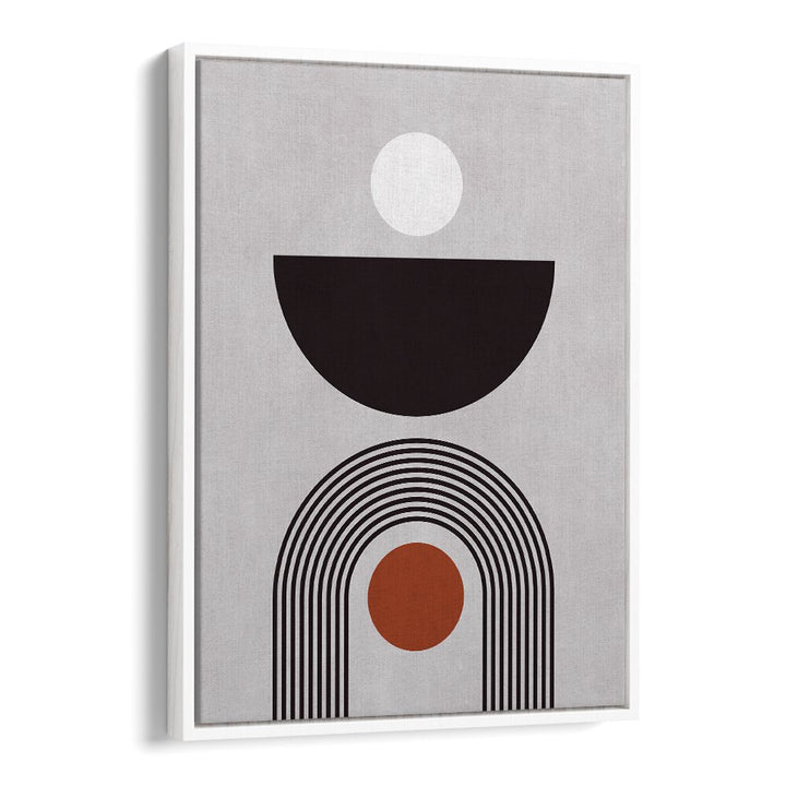 Stylish LINES AND CIRCLES XV, BOHO ART PAINTINGS featuring geometric shapes on a sleek canvas for modern decor.