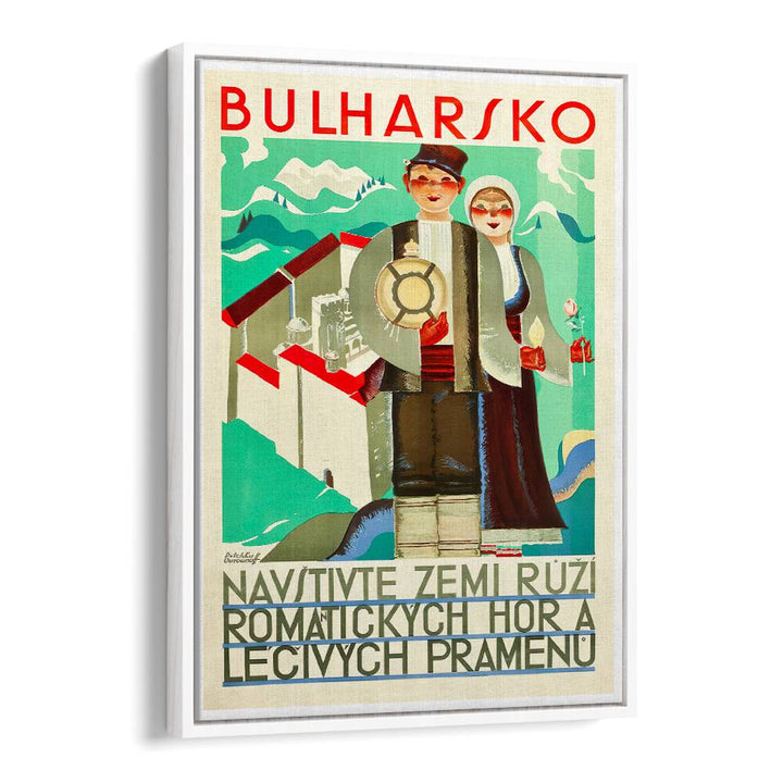 Colorful BULHARSKO, VINTAGE TRAVEL POSTERS showcase Bulgaria's rich history and scenic beauty, perfect for decor.