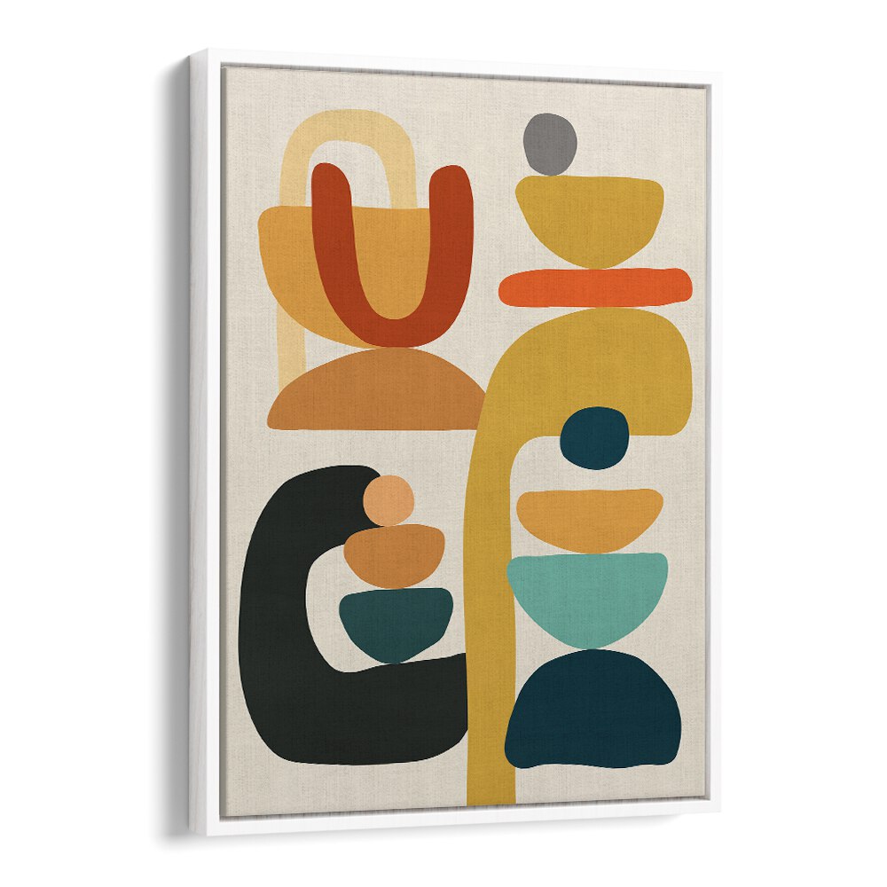 Stylish ORGANIC III, BOHO ART PAINTINGS featuring unique geometric shapes in warm earthy tones for modern decor.