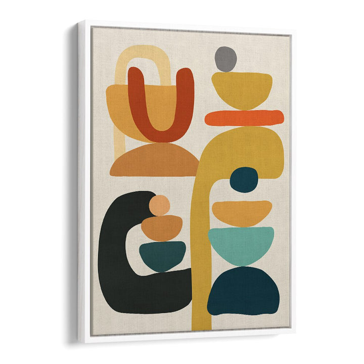 Stylish ORGANIC III, BOHO ART PAINTINGS featuring unique geometric shapes in warm earthy tones for modern decor.