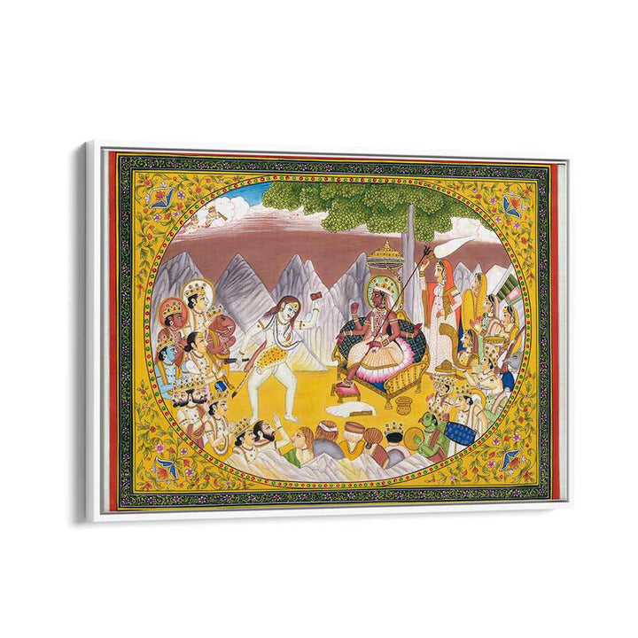 Vibrant SHIVA AND KALI, INDIAN ART PAINTINGS showcasing divine energy and intricate artistry for your space.