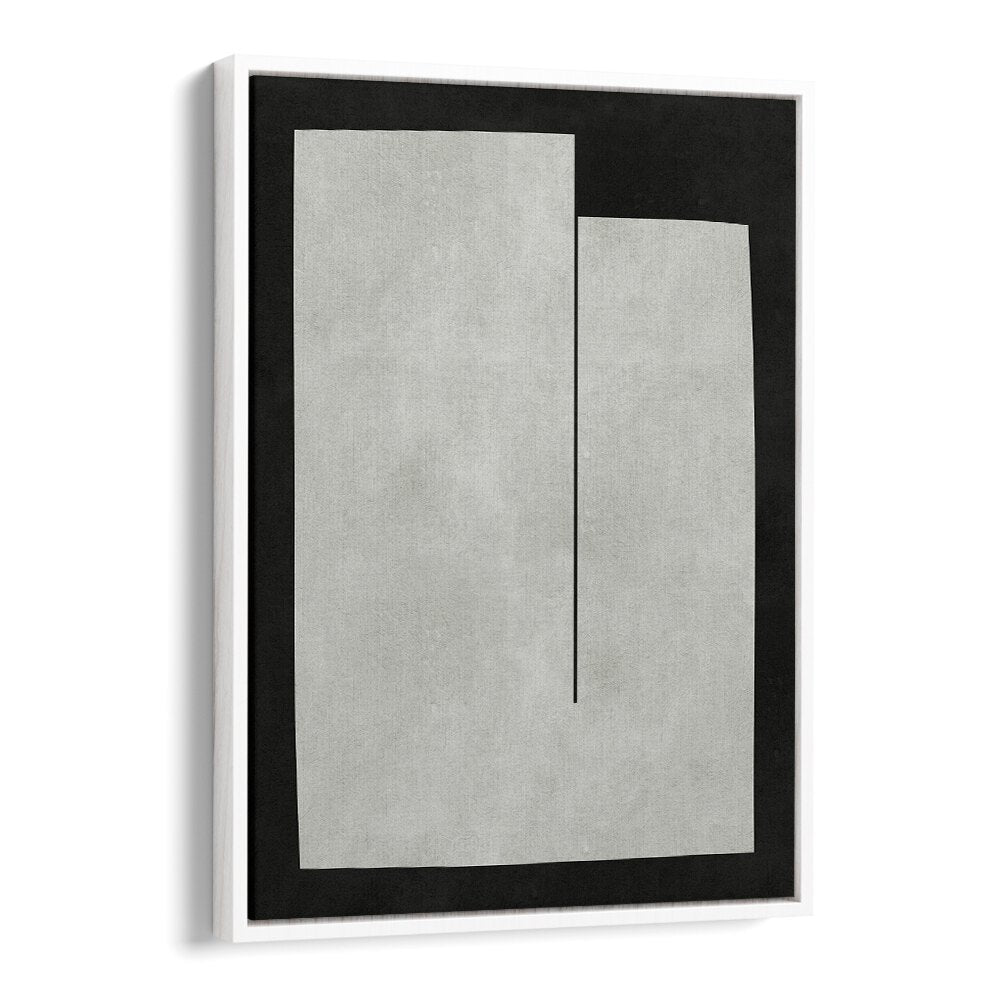 Stylish MODERN SHAPES IV, GEOMETRIC ART PRINTS in chic black and white, perfect for contemporary home decor.