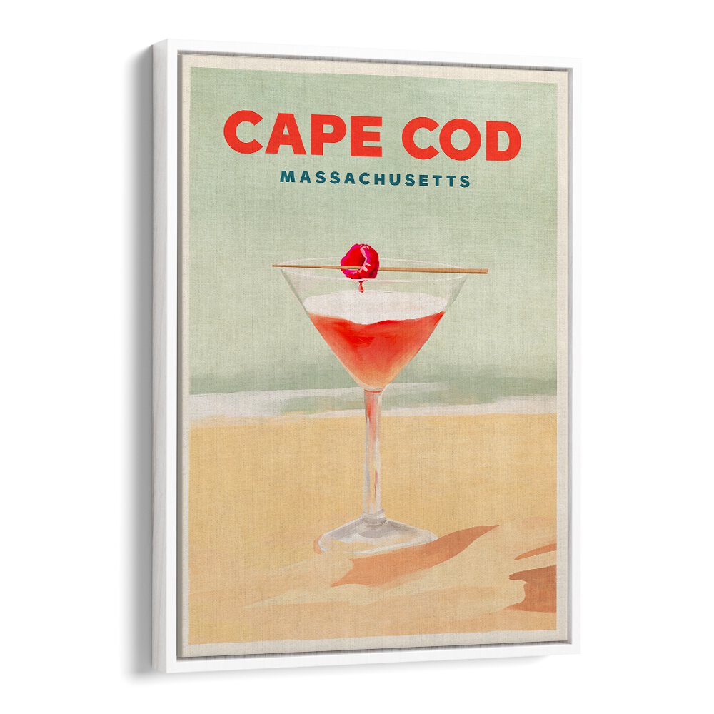 Stunning Cape Cod cocktail poster perfect for your bar, enhancing coastal charm and cocktail culture. CAPE COD, BAR.