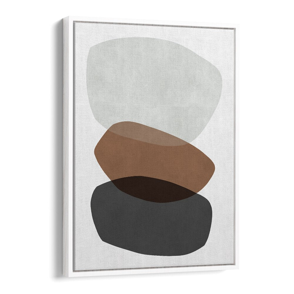ROCK OVERLAY VII, ABSTRACT PAINTINGS features earthy tones and smooth shapes, perfect for enhancing modern decor.