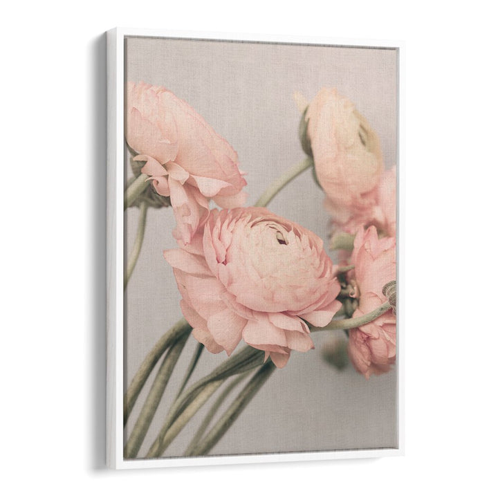 Delicate pink flowers in "ROSE III, FLORAL FLOWER PAINTINGS" bring elegance to any space, perfect for your decor.