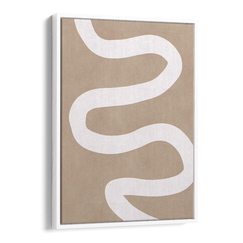 EXPRESSIVE LINES XI, ABSTRACT PAINTINGS features a unique white line design on a neutral background, enhancing creativity.
