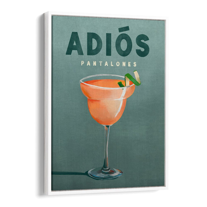 Colorful PANTALONES, BAR art print featuring a cocktail, perfect for enhancing any bar or lounge atmosphere.