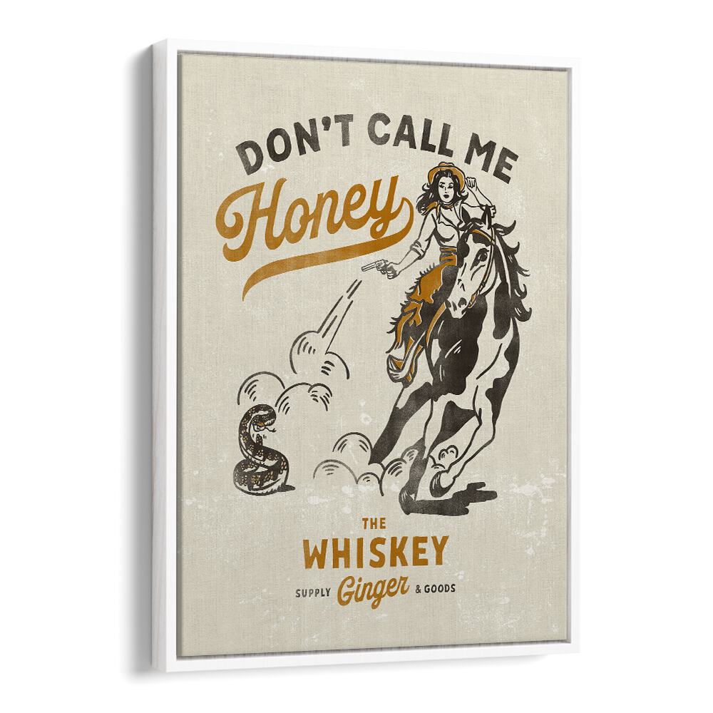 Bold Western Cowgirl art titled "HONEY II, COWBOY" showcases strength and spirit, perfect for modern Americana decor.