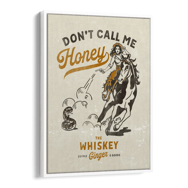 Bold Western Cowgirl art titled "HONEY II, COWBOY" showcases strength and spirit, perfect for modern Americana decor.