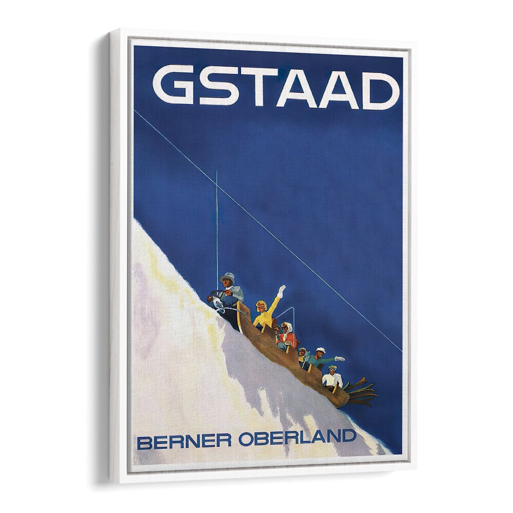 GSTAAD III, VINTAGE TRAVEL POSTERS showcase charming alpine adventures, perfect for adding nostalgia to your decor.