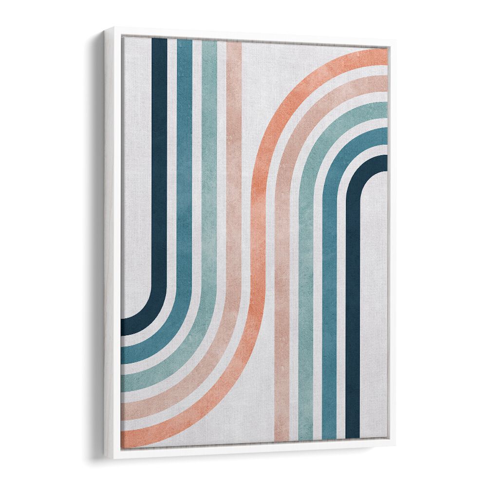 Colorful geometric design featuring lines and arcs, perfect for modern decor. Explore LINES AND ARCS II, GEOMETRIC ART PRINTS.