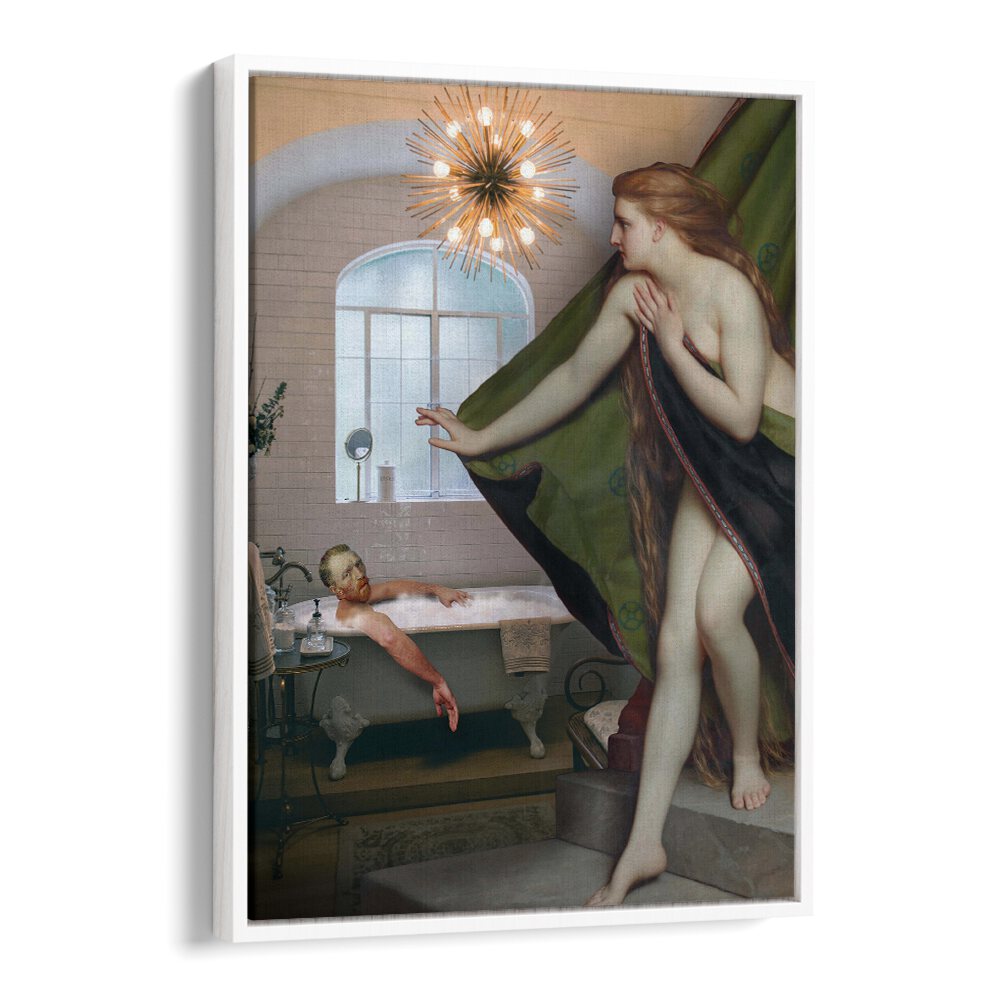 Transform your space with BATH MEETING, ALTERED ART PRINTS by Dikhotomy, blending creativity and depth in art.