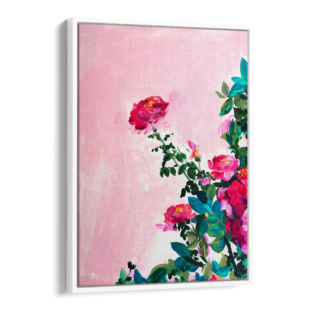 ROSE GARDEN I , FLORAL FLOWER PAINTINGS