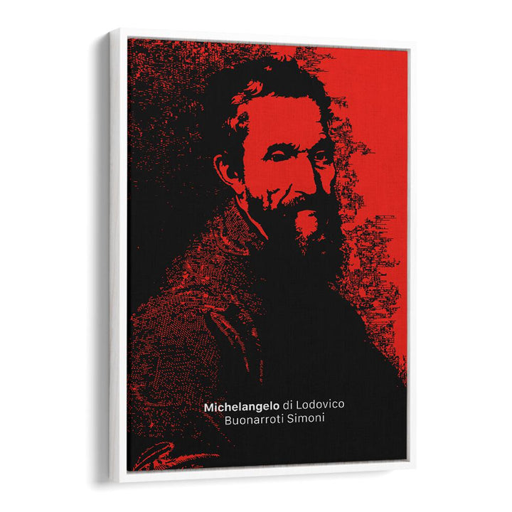 Bold depiction of MICHELANGELO, PORTRAITS & FIGURATIVE ILLUSTRATIONS, showcasing artistic innovation and style.