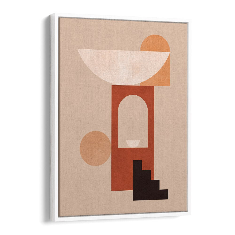 Modern GEOMETRIC COMPOSITION II, BOHO ART PAINTINGS, showcases abstract shapes in warm tones for stylish decor.