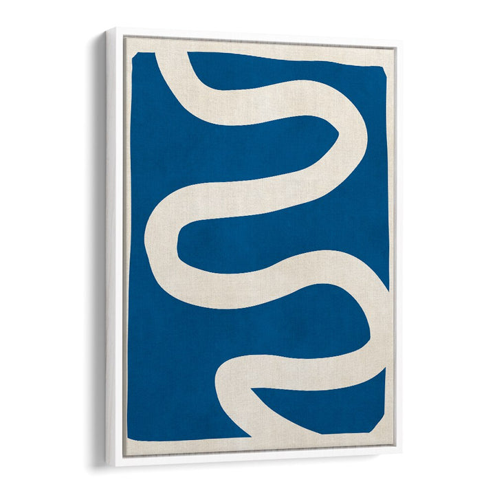 Bold blue and white design featuring the EXPRESSIVE LINES X, ABSTRACT PAINTINGS, perfect for modern decor.