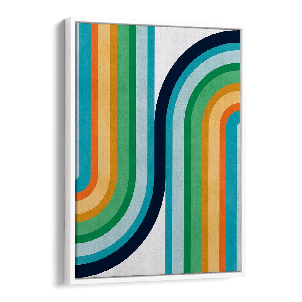 Vibrant CURVED LINES II, GEOMETRIC ART PRINTS add energy and color to any space with dynamic, fluid designs.