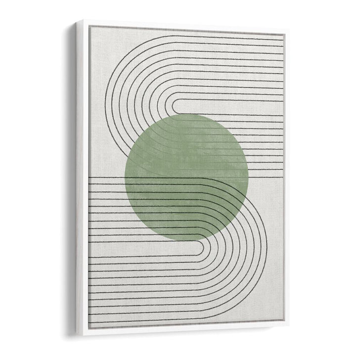 Enhance your space with GREEN BALANCE NO.V, BOHO ART PAINTINGS, showcasing serene greens and elegant lines.