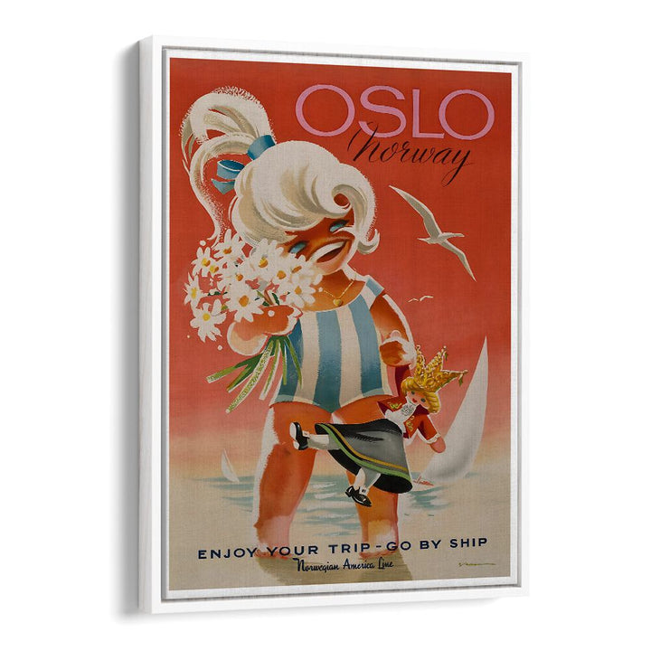 Charming OSLO, VINTAGE TRAVEL POSTERS featuring a whimsical design, perfect for adding character to your space.