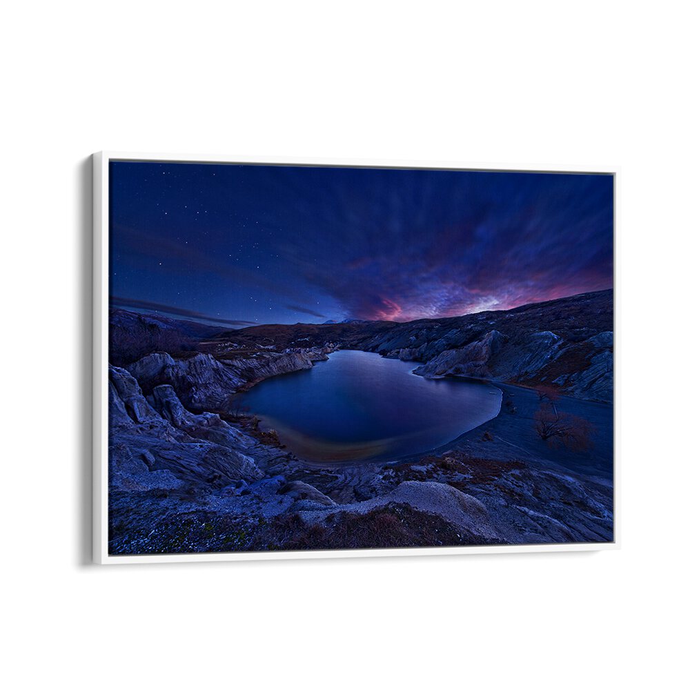 Tranquil BLUE LAKE, PHOTOGRAPHY PRINTS showcasing serene landscapes for a peaceful home atmosphere.