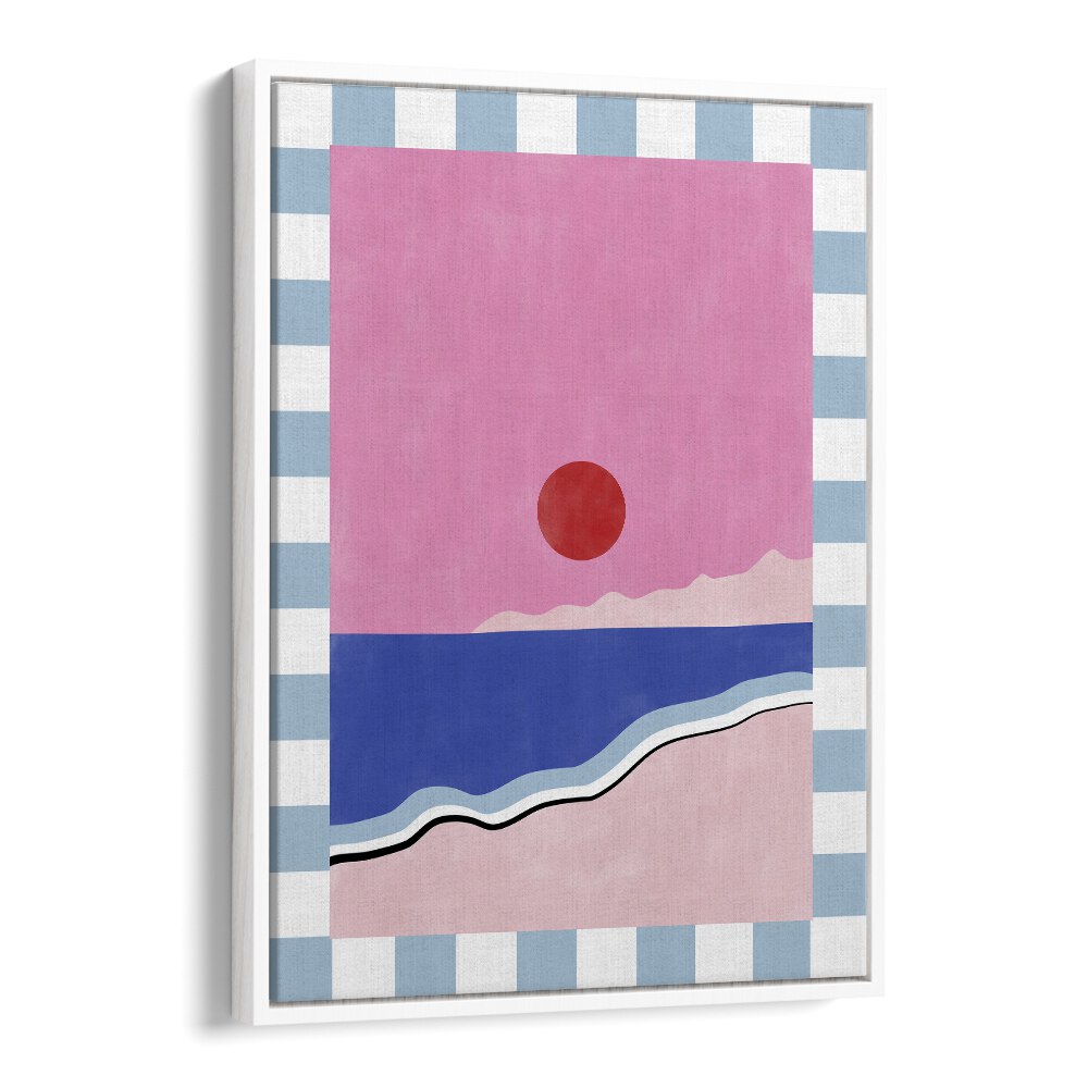 Vibrant "Pink Sky" landscape painting by Elena Ristova, perfect for elevating your decor. Ideal for art lovers.