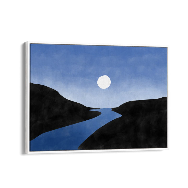 Stunning BLUE VALLEY I, LANDSCAPE PAINTINGS by Elena Ristova, showcasing serene nature and vibrant colors for your space.