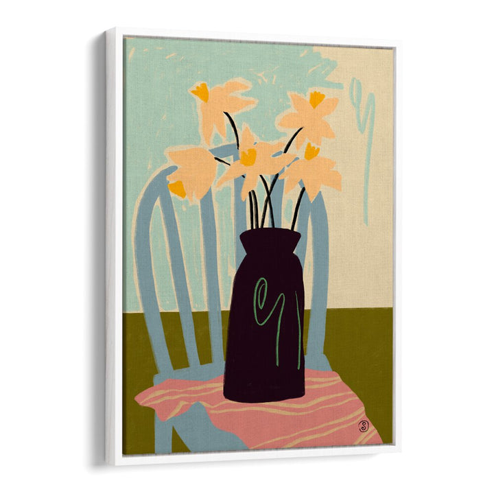 Bright and elegant DAFFODILS, VIBRANT art print adding color and charm to any space, perfect for home decor.