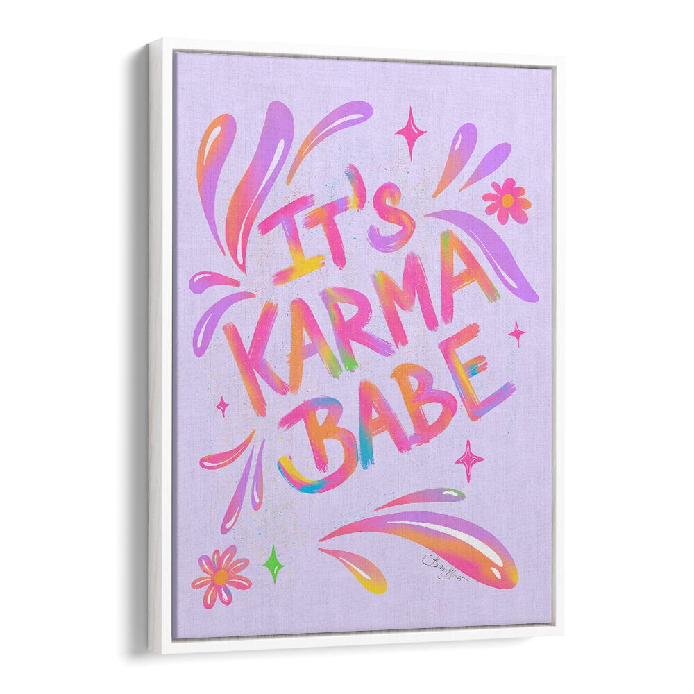 Bright and colorful KARMA BABE, FASHION POSTERS by Baroo Bloom, perfect for inspiring home decor.