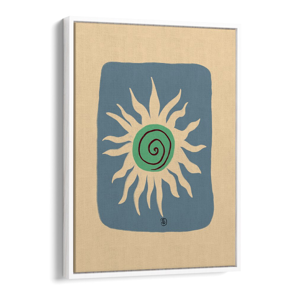 Vibrant BLUE SUN art print, perfect for adding energy and color to any modern living space. Ideal for home decor.