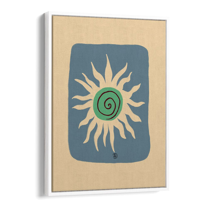 Vibrant BLUE SUN art print, perfect for adding energy and color to any modern living space. Ideal for home decor.