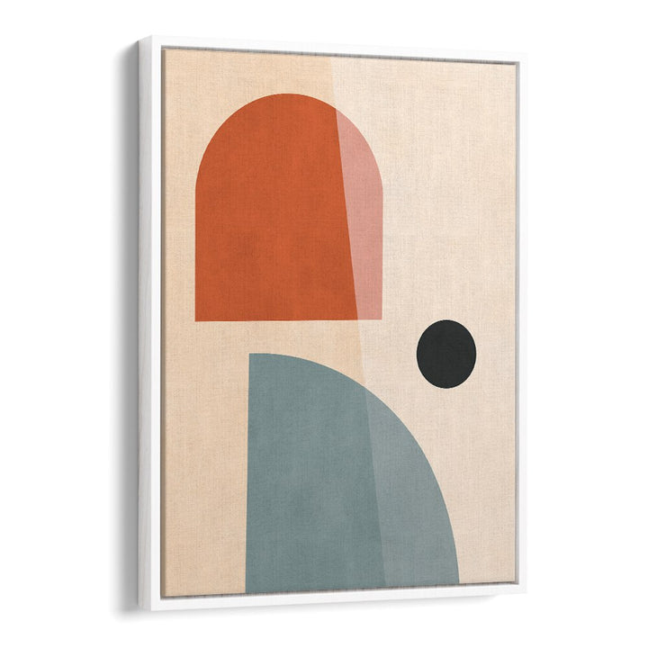 Colorful abstract design featuring curves and shapes in SEMICIRCLES I, BOHO ART PAINTINGS for modern decor.