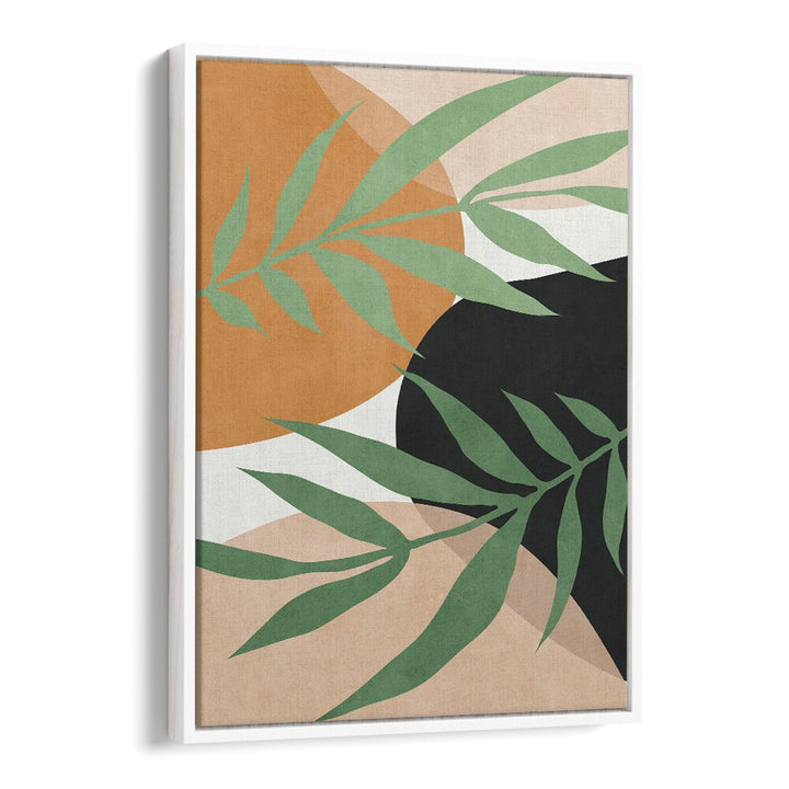 Vibrant TROPICAL VI, BOHO ART PAINTINGS featuring tropical leaves and earthy tones, perfect for home decor.