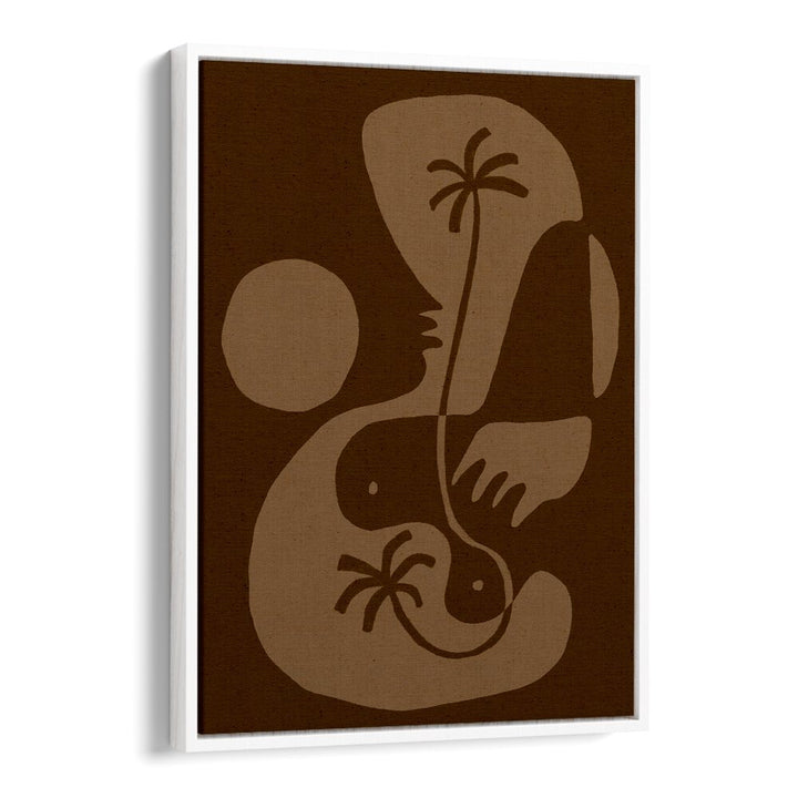 THE LAND STORY V, BOHO ART PAINTINGS features earthy tones and abstract design, perfect for any modern decor.