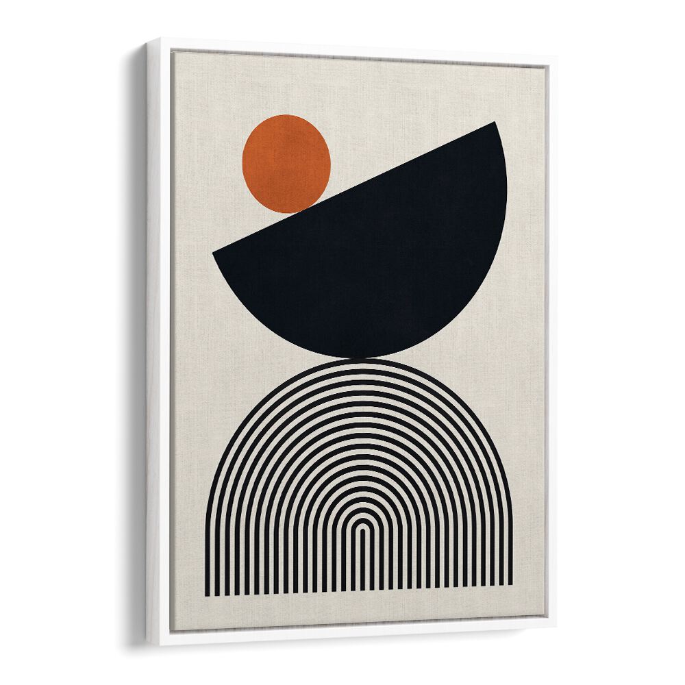 Bold geometric shapes and warm colors define LINES AND CIRCLES XXVII, BOHO ART PAINTINGS, perfect for modern decor.