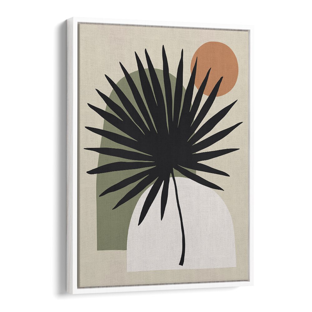 Stylish COMPOSITION V, BOHO ART PAINTINGS featuring a bold palm leaf design, perfect for modern decor.