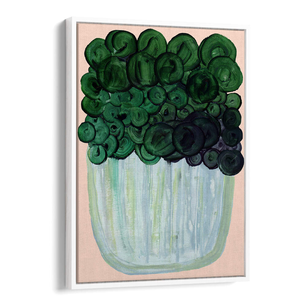 Vibrant Potted Plant No II, Floral Flower Paintings featuring abstract brushstrokes, perfect for a serene space.