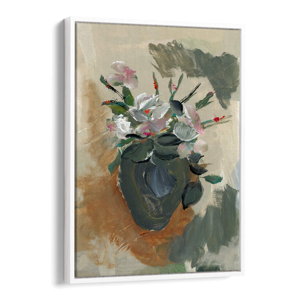 Stunning FIORI IN UN NO I, FLORAL FLOWER PAINTINGS capturing blooming flowers in a beautifully framed artwork.