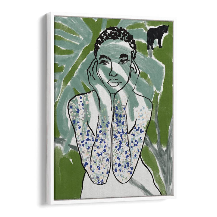 Vibrant artwork from JUNGLE ZONE, PORTRAITS showcases the beauty of human form amidst lush jungle aesthetics.