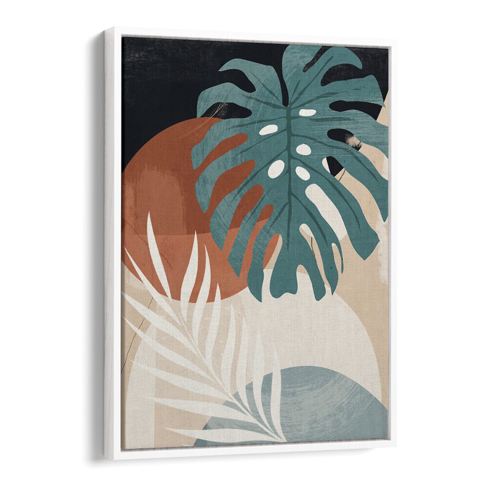 Elevate your space with ABSTRACT TROPICAL LEAVES II, BOHO ART PAINTINGS showcasing vibrant colors and modern aesthetics.