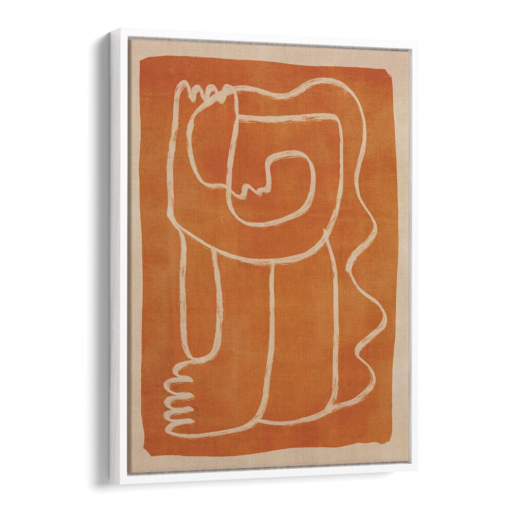 Modern ABSTRACT LINE ART FIGURE in earthy tones, perfect for stylish boho art paintings to elevate your space.